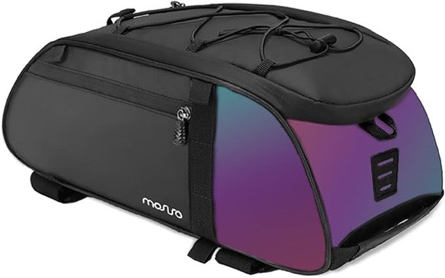 MOSISO Bike Rack Bag with Dazzle Tail, Waterproof Bicycle Rear Rack Trunk Bag