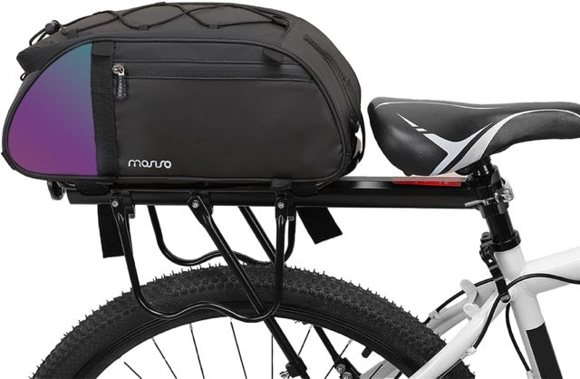 MOSISO Bike Rack Bag with Dazzle Tail, Waterproof Bicycle Rear Rack Trunk Bag