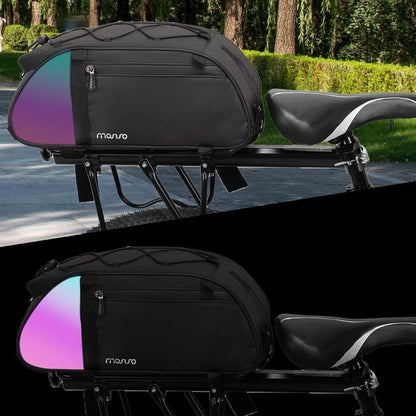 MOSISO Bike Rack Bag with Dazzle Tail, Waterproof Bicycle Rear Rack Trunk Bag