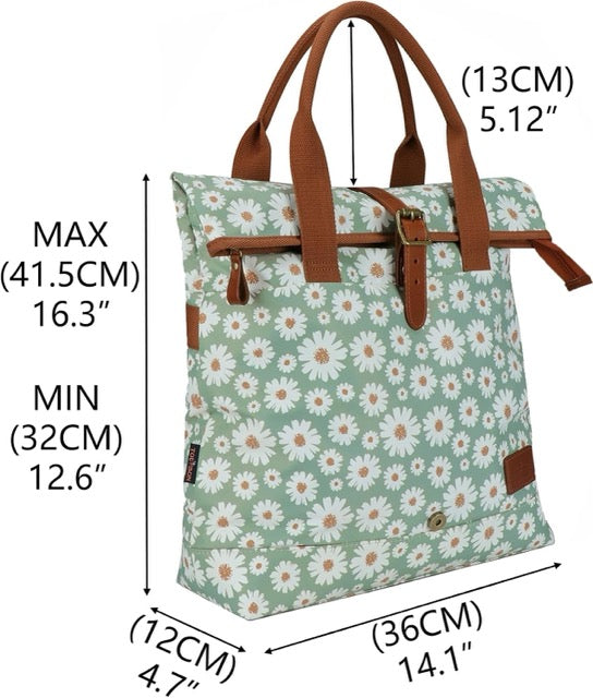TOURBON Bike Bag for Bicycle Rear Rack Pannier Roll-top Women Shoulder Bag
