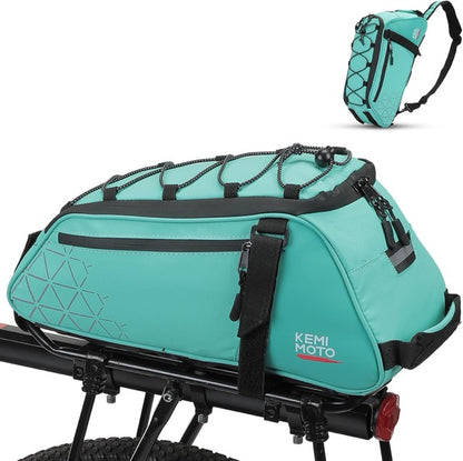 KEMIMOTO Rear Bike Rack Bag - 8L PVC Water Resistant