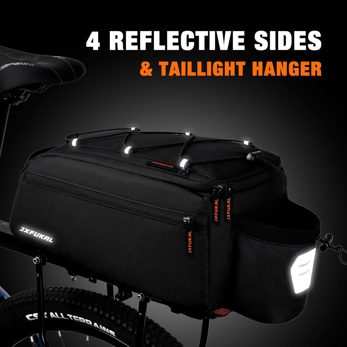 Bike Bags for Bicycle Rear rack, 13L Supportive
